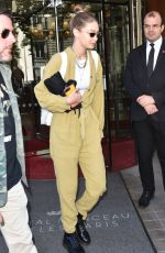 GIGI HADID Leaves Her Hotel in Paris 06/22/2019