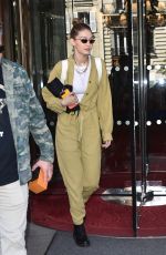 GIGI HADID Leaves Her Hotel in Paris 06/22/2019