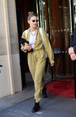 GIGI HADID Leaves Her Hotel in Paris 06/22/2019