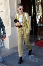 GIGI HADID Leaves Her Hotel in Paris 06/22/2019