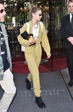 GIGI HADID Leaves Royal Monceau Hotel in Paris 06/23/2019