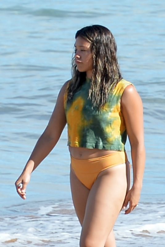 GINA RODRIGUEZ in Bikini Bottom at a Beach in Maui 06/17/2019