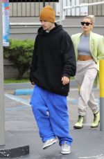 HAILEY and Justin BIEBER at a Juice Bar in Hollywood 06/01/2019