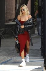 HAILEY BALDWIN Shows a New Blond Hairdo at Nine Zero One Salon in West Hollywood 06/05/2019
