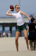 HAILEY CLASUON Playing Flag Football at Venice Beach 06/23/2019