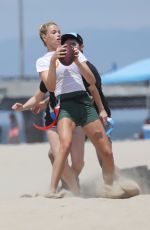 HAILEY CLASUON Playing Flag Football at Venice Beach 06/23/2019