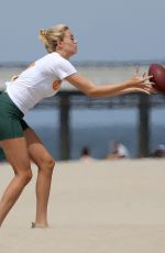 HAILEY CLASUON Playing Flag Football at Venice Beach 06/23/2019