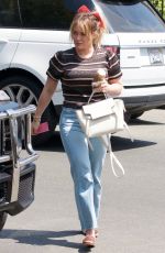 HILARY DUFF Arrives at Nine Zero One Salon in Los Angeles 06/24/2019