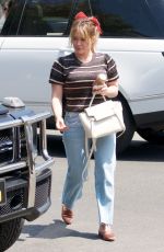 HILARY DUFF Arrives at Nine Zero One Salon in Los Angeles 06/24/2019