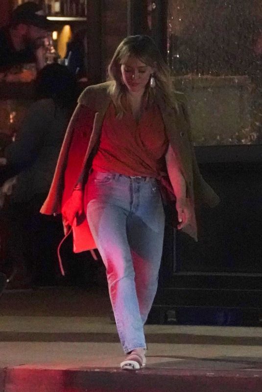 HILARY DUFF Night Out in Los Angeles 06/25/2019