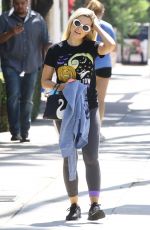 HOLLY MADISON Leaves Training Mate Gym in Studio City 06/12/2019