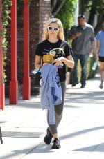 HOLLY MADISON Leaves Training Mate Gym in Studio City 06/12/2019