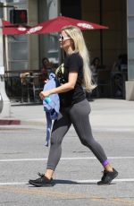 HOLLY MADISON Leaves Training Mate Gym in Studio City 06/12/2019