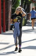 HOLLY MADISON Leaves Training Mate Gym in Studio City 06/12/2019