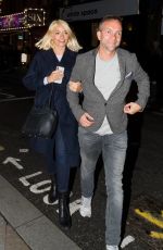 HOLLY WILLOGHBY Arrives at West End Musical Six at London