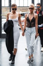 IRINA SHYAK and STELLA MAXWELL Holding Hands Out in Florence 06/14/2019