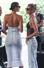 IRINA SHYAK and STELLA MAXWELL Holding Hands Out in Florence 06/14/2019