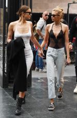 IRINA SHYAK and STELLA MAXWELL Holding Hands Out in Florence 06/14/2019