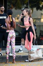 JASMINE TOOKES and JOSEPHINE SKRIVER Leaves Dogpound Gym in Los Angeles 06/15/2019