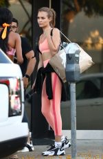 JASMINE TOOKES and JOSEPHINE SKRIVER Leaves Dogpound Gym in Los Angeles 06/15/2019
