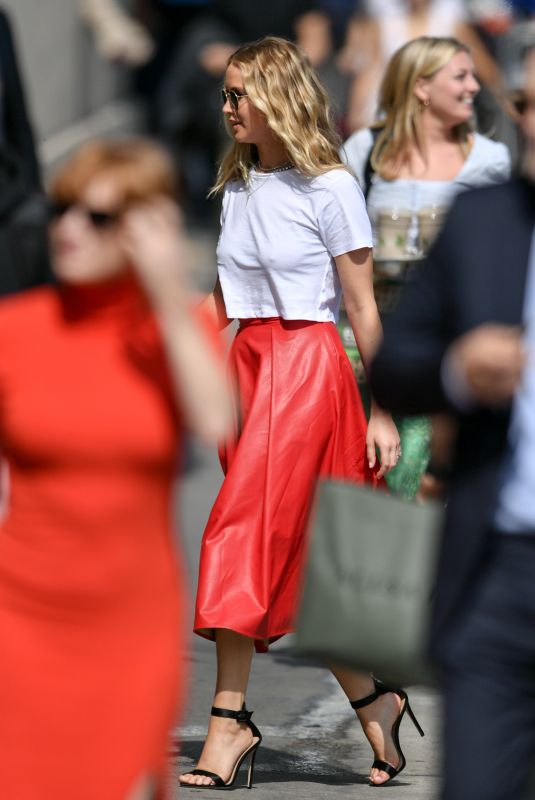 JENNIFER LAWRENCE Arrives at Jimmy Kimmel Live 06/04/2019