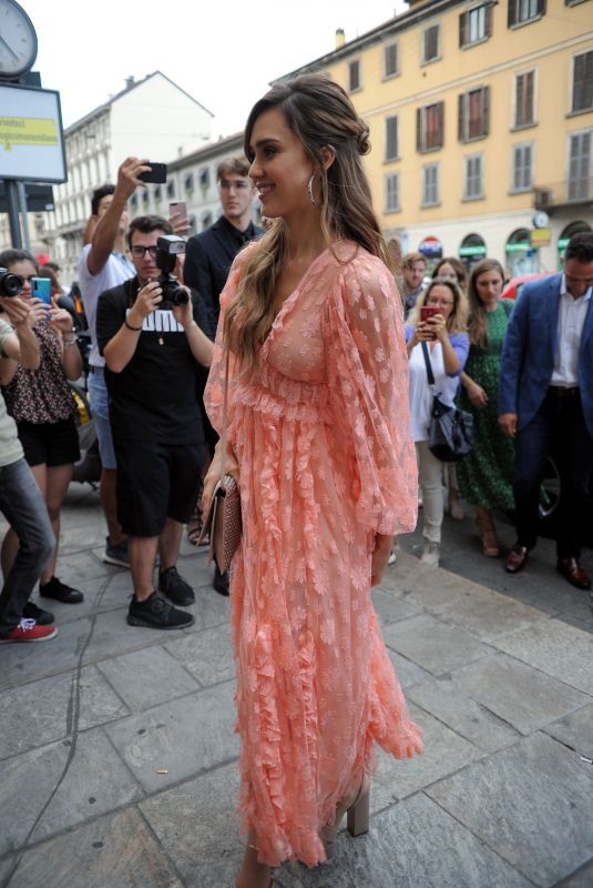 JESSICA ALBA Arrives at Douglas the Perfumery in Milan 06/20/2019