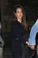 JESSICA ALBA Leaves Chiltern Firehouse in London 06/13/2019