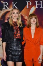 JESSICA CHASTAIN and SOPHIE TURNER at X-men: Dark Phoenix Press Conference in Mexico City 06/15/2019