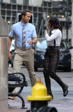 JODIE COMER on the Set of Free Guy in Boston 05/20/2019