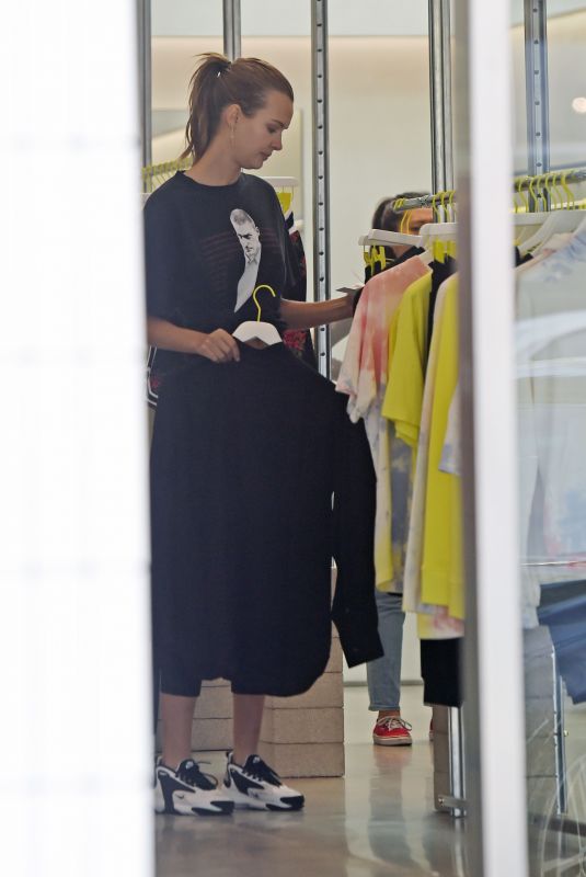 JOSEPHINE SKRIVER Shopping at John Elliot Store in West Hollywood 06/03/2019