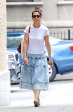 KATIE HOLMES Out in New York 06/14/2019