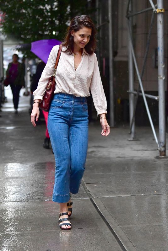KATIE HOLMES Out in New York 06/18/2019