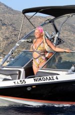 KERRY KATONA in Swimsuit at a Boat in Mykonos 06/18/2019