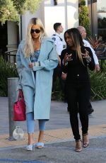 KHLOE KARDASHIAN in Double Denim Arrives at a Studio in Los Angeles 06/19/2019