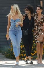 KHLOE KARDASHIAN in Double Denim Arrives at a Studio in Los Angeles 06/19/2019