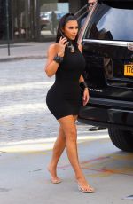 KIM KARDASHIAN in Tight Short Dress Out in New York 06/25/2019