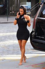 KIM KARDASHIAN in Tight Short Dress Out in New York 06/25/2019