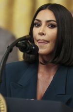 KIM KARDASHIAN Speaks at A Second Chance Hiring and Criminal Justice Reform Event in White House 06/13/2019