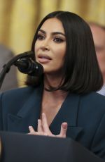 KIM KARDASHIAN Speaks at A Second Chance Hiring and Criminal Justice Reform Event in White House 06/13/2019