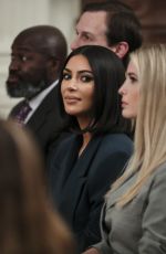 KIM KARDASHIAN Speaks at A Second Chance Hiring and Criminal Justice Reform Event in White House 06/13/2019