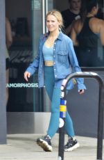 KRISTEN BELLE Leaves a Gym with a Bright Red Face 06/25/2019
