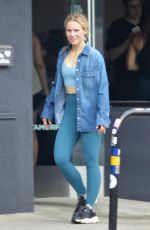 KRISTEN BELLE Leaves a Gym with a Bright Red Face 06/25/2019