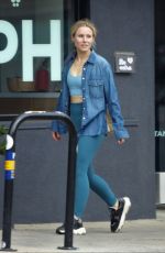 KRISTEN BELLE Leaves a Gym with a Bright Red Face 06/25/2019