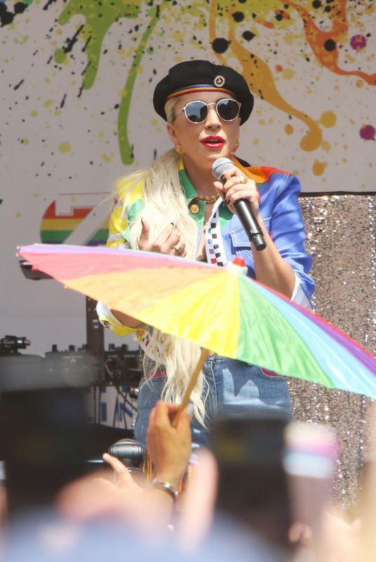 LADY GAGA Performs at Stonewall Day and World Pride in New York 06/28/2019