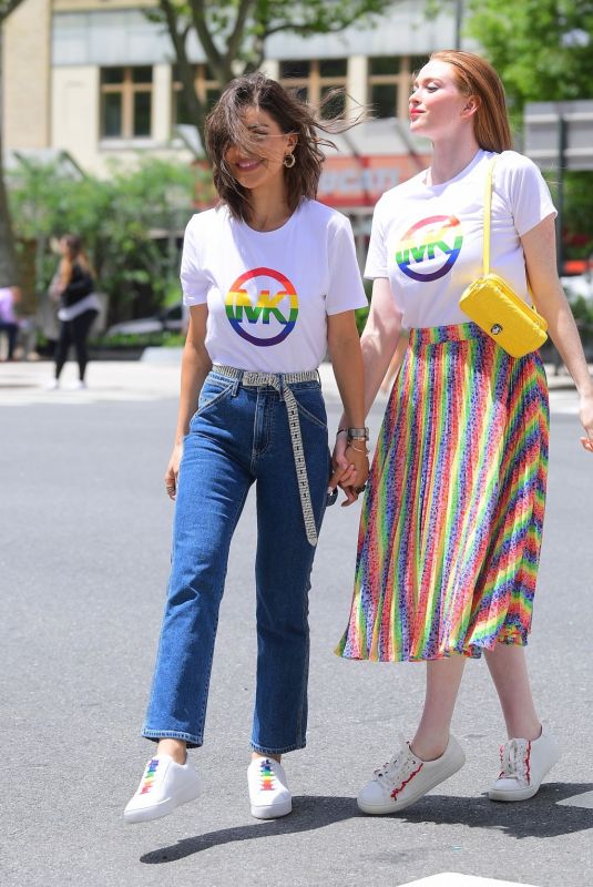 LARSEN THOMPSON and CAMILA COELHO at Photoshoot for Michael Kors in New York 06/11/2019