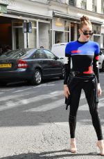 LARSEN THOMPSON Leaves Off-white Fashion Show in Paris 06/19/2019