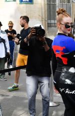 LARSEN THOMPSON Leaves Off-white Fashion Show in Paris 06/19/2019