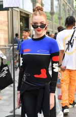 LARSEN THOMPSON Leaves Off-white Fashion Show in Paris 06/19/2019