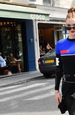 LARSEN THOMPSON Leaves Off-white Fashion Show in Paris 06/19/2019