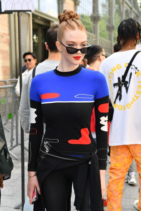 LARSEN THOMPSON Leaves Off-white Fashion Show in Paris 06/19/2019